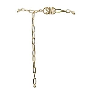 STEVE MADDEN Gold Paper Clip Belt